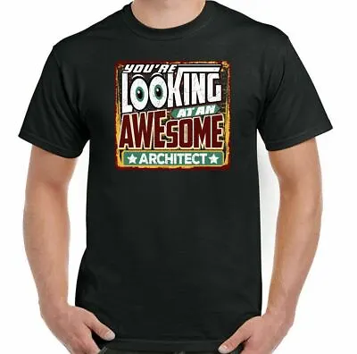 Buy Architect T-Shirt Mens You're Looking Awesome Funny Building Designer Draftsman • 10.94£