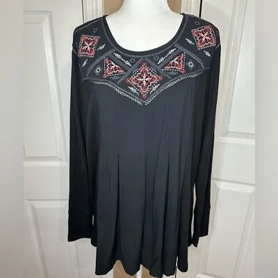 Buy Women's Alchemy Thread Waffle Knit Black Tunic Top Size XXL New With Tags! • 24.13£