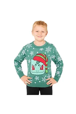 Buy Pokemon Kids Xmas Jumper Crew Neck Sweater Pullover Long Sleeves Casual • 25.49£