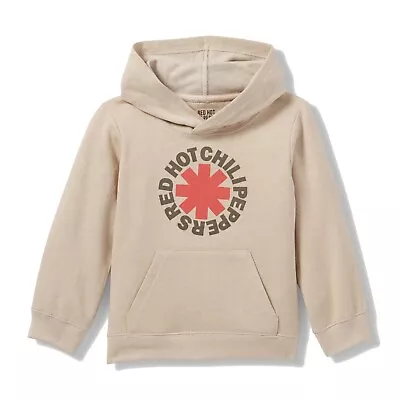 Buy Red Hot Chili Peppers Boys' Long-Sleeve Graphic Band Hooded Sweatshirt (Beige) • 20.47£