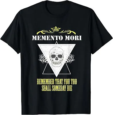 Buy Memento Mori Remember That You Too Shall Someday Die Skull T-Shirt • 11.99£