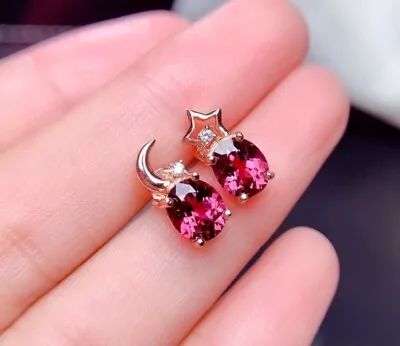 Buy Red Moon Star Ear Stud Earrings 925 Sterling Silver Womens Jewellery Xmas Gifts • 3.29£