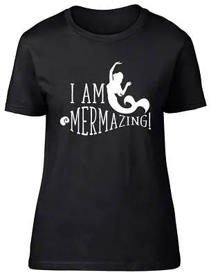 Buy I Am Mermazing Mermaid Womens Ladies Fitted T-Shirt • 8.99£