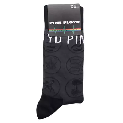 Buy Pink Floyd Grey Socks (UK 7-11) Later Years Icon Symbol Official Licensed Merch • 6.95£