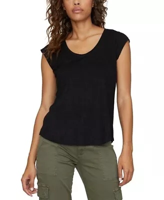 Buy Sanctuary Alma Linen T-Shirt, Black, XS/S • 20.79£