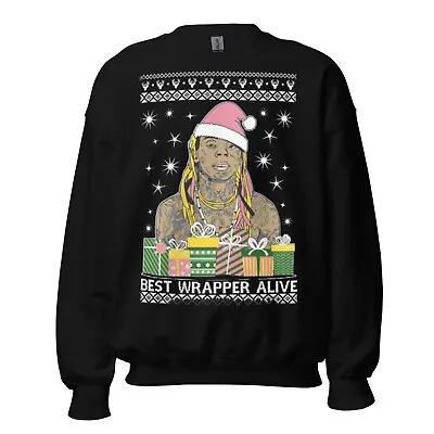 Buy Ugly Christmas Sweater Best Wrapper Alive Black Size Large • 7.71£