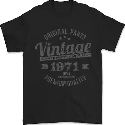 Buy Vintage Year 53rd Birthday 1971 Mens T-Shirt 100% Cotton • 8.49£