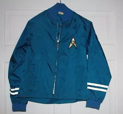 Buy Star Trek TOS Mr Spock Child's Science/Blue Great Lakes Jacket 1980's Size 10-12 • 117.39£