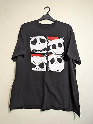 Buy Disney The Nightmare Before Christmas Black T-Shirt Short Sleeve XXXL 3XL • 10.99£