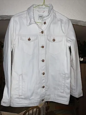Buy Only Women’s White Denim Jacket Size 6 W587 • 5£