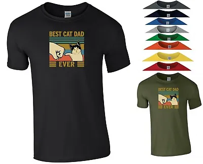 Buy Best Cat Dad Ever T Shirt Father's Day Daddy Papa Joke Birthday Gift Men Tee Top • 10.99£
