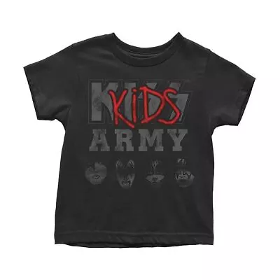 Buy Children's KISS Army Logo Black Crew Neck T-Shirt • 10£