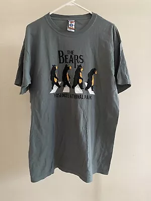 Buy The Bears The Beatles Yosemite National Park Grey T Shirt Mens Size L Free Post • 18.70£