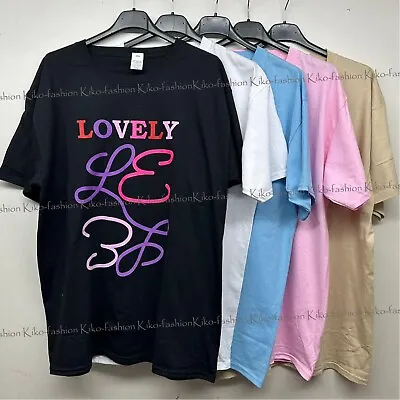 Buy Womens Lovely T Shirt Ladies Oversize Baggy Short Sleeve Slogan T-shirt Tee Tops • 8.90£