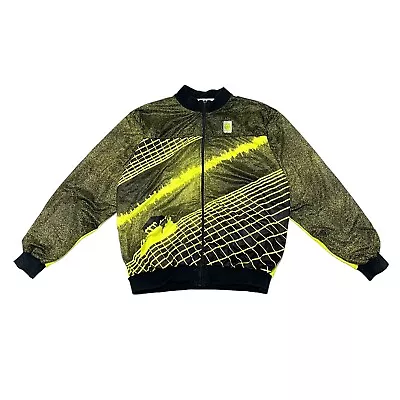 Buy Bicycle Line All Over Print Cycling Jacket | Vintage Sportswear Yellow Black VTG • 29.10£