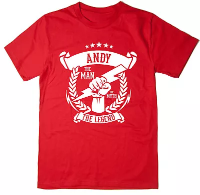 Buy Andy - The Man, The Myth, The Legend T-Shirt - Christmas Gift Idea - 6 Colours • 12.95£