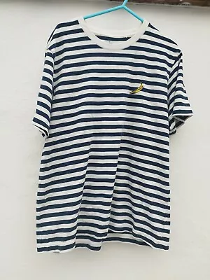Buy Andy Warhol Banana Velvet Underground Blue White Stripe Uniqlo T-shirt Medium  • 20£