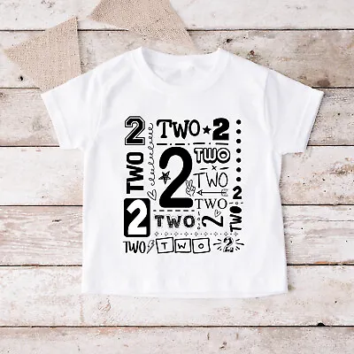 Buy Second Birthday Shirt, 2ND Birthday Shirt, 2nd Birthday/ Any Text Colour • 10.31£