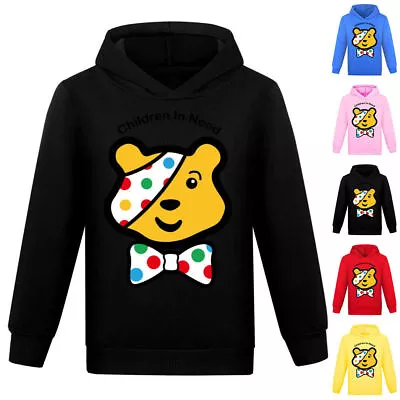 Buy Children In Need Hoody Top Kids Boys/Girls Spotted Spotty Day Hoodie Sweatshirts • 9.72£