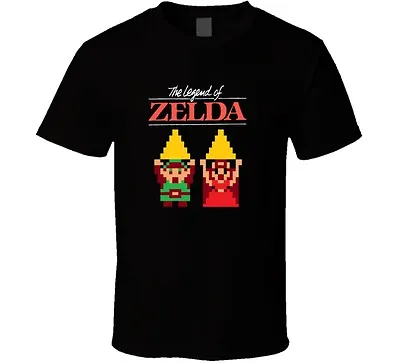 Buy The Legend Of Zelda Link And Zelda Triforce T Shirt • 25.64£