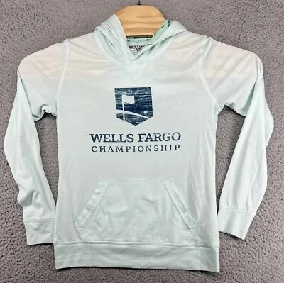 Buy Levelwear Wells Fargo Championship T-Shirt Hoodie Women's Size S Green PGA Quail • 17.49£