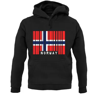Buy Norway Barcode Style Flag - Hoodie / Hoody - Norwegian - Country - Travel • 24.95£