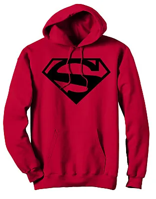 Buy Superman Red Hoodie 52.1 Black Symbol Size XL DC Comics • 24.99£