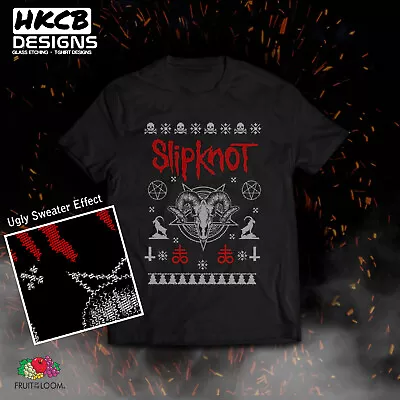 Buy Slipknot Inspired Christmas T-shirt, Xmas, Santa, Funny Tee, Ugly Sweater • 13.99£