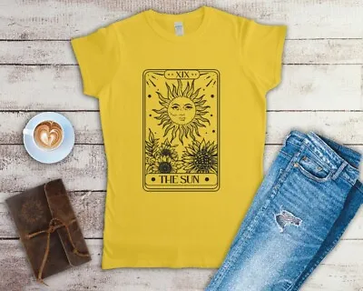 Buy The Sun Tarot Card Celestial Ladies Fitted T Shirt Sizes Small-2XL • 12.49£