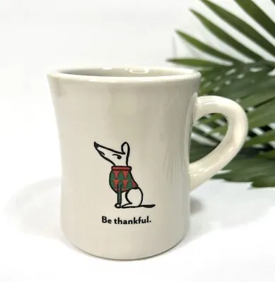 Buy Humorous Funny Christmas Coffee Mug Bad Dog Wisdom Be Thankful Ugly Sweater • 8.45£