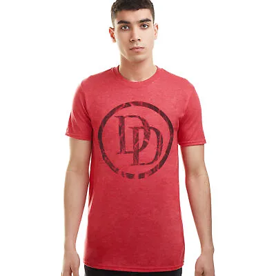Buy Official Marvel Mens Deadpool Daredevil Logo  T-shirt Heather RedS - XXL • 9.99£