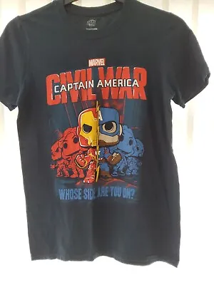 Buy Funko POP! Tees Marvel Captain America Civil War Size XS T-Shirt • 12£