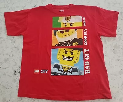 Buy 2010 Lego City  BAD GUY/GOOD GUY  Red T-Shirt Kid's Large • 7.84£