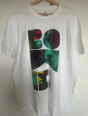 Buy David Bowie T Shirt Rare Glam Rock Band Merch Tee Size XXL 2XL White • 17.50£
