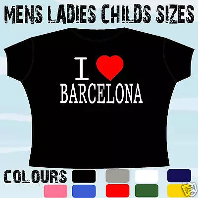 Buy I Love Heart Barcelona Spain T-shirt All Sizes • 9.71£