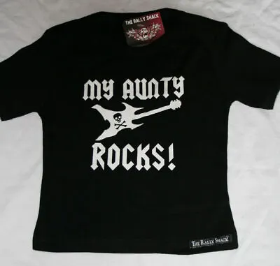 Buy My Aunty Rocks! - Alternative Funny Rock Guitar Black Baby T Shirt  • 6.50£
