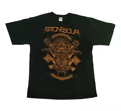 Buy Stone Sour 2010 ‘Pyramid Eye’ Band  T-Shirt - Black - Size XL • 25£