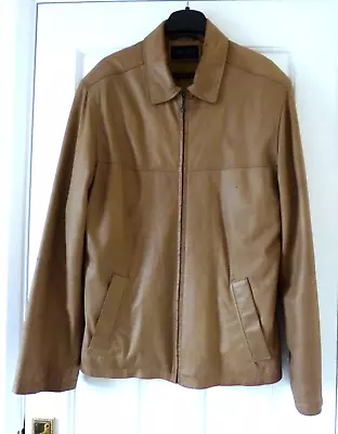 Buy Ladies Gents Real Leather Light Tan Jacket Medium   41  Chest • 4.99£