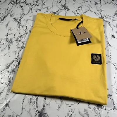 Buy BELSTAFF Mens Sulphur Yellow Classic Phoenix Logo T Shirt SIZE 2XL Authentic NWT • 51.99£