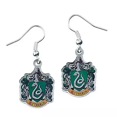 Buy Official Harry Potter Jewelry Slytherin Crest Earrings (US IMPORT) • 17.04£