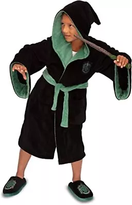 Buy Harry Potter-Robe-Slytherin Kids Poly Fleece Black/Green XL Merch **BRAND NEW** • 24.99£
