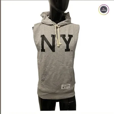 Buy New York Yankees MLB Majestic Athletic Men Sleevless Grey Hoodie - Medium • 35£