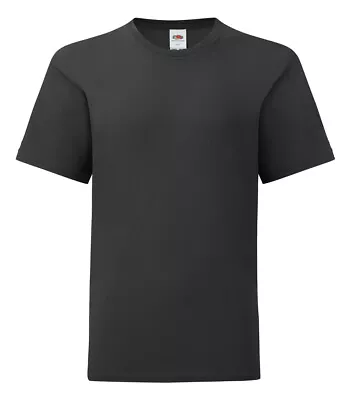 Buy Boys T Shirt Girls Kids School PE Uniform T-Shirt Plain Tshirt Fruit Of The Loom • 3.95£