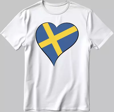 Buy Sweden Eurovision Song Contest Malmö 2024 White-Black Men Women T Shirt Q034 • 10£