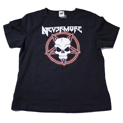 Buy NEVERMORE - Pentagram & Skull / NEW L Black Ladies Shirt / HEAVY METAL SEATTLE • 29.18£