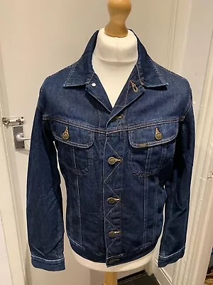 Buy LEE Rider Dark Blue Denim Jacket Mens Size S Brand New With Tags • 40£