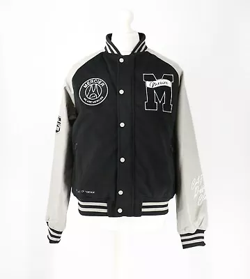 Buy Mercier Academy Varsity Jacket Mens Black Grey Baseball Rrp £125 Kl • 34.86£