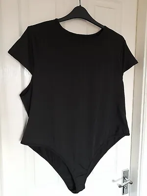 Buy Size 26 Bodysuit Shiny Black Lycra Cap Sleeved • 4.99£
