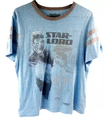 Buy Marvel Guardians Of The Galaxy Vol. 2 Star Lord Blue T-Shirt Adults Size L • 15.64£