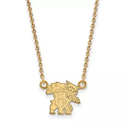 Buy University Of Kentucky Wildcats Mascot Pendant Necklace Gold Plated Silver • 60.61£